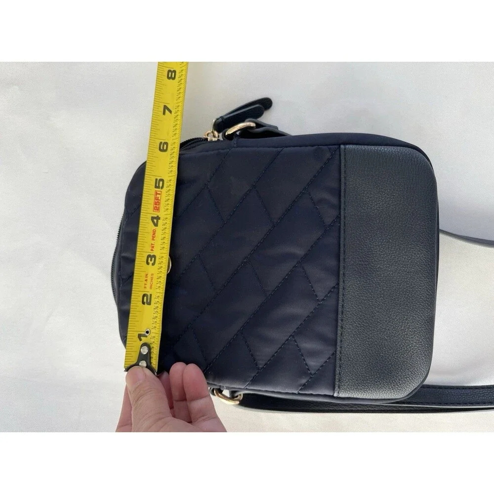 Tommy Hilfiger Womens Mini Crossbody Bag Navy Blue Quilted Travel Essentials